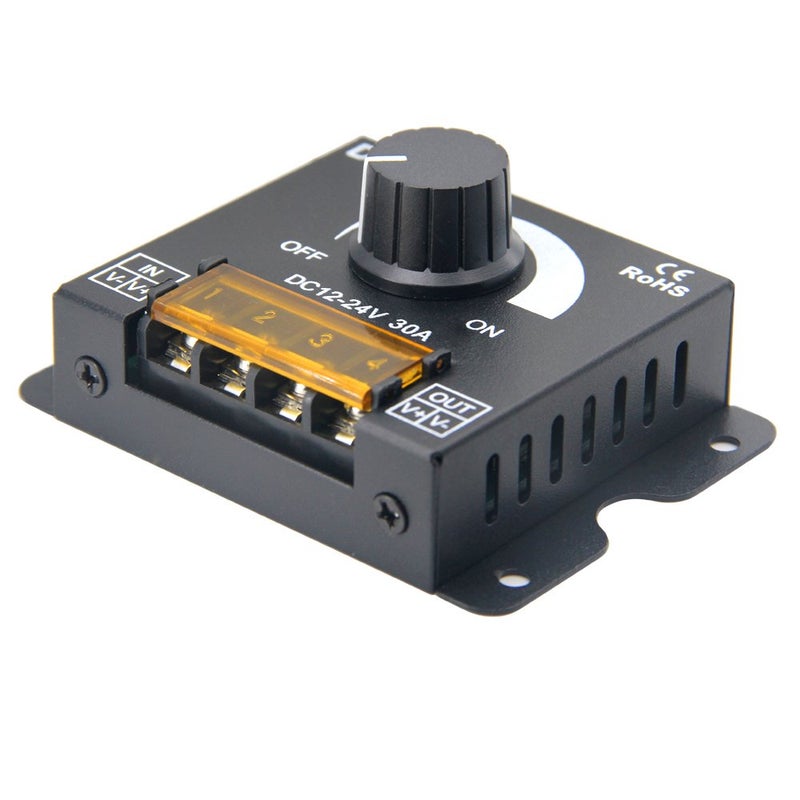 ZOOKOTO 12V/24V DC 30A LED PWM Dimmer Controller Dimming Controller for Single Color LED Strip Lights Single Channel 5050 3538 5630 Color Light Ribbon - Image 4